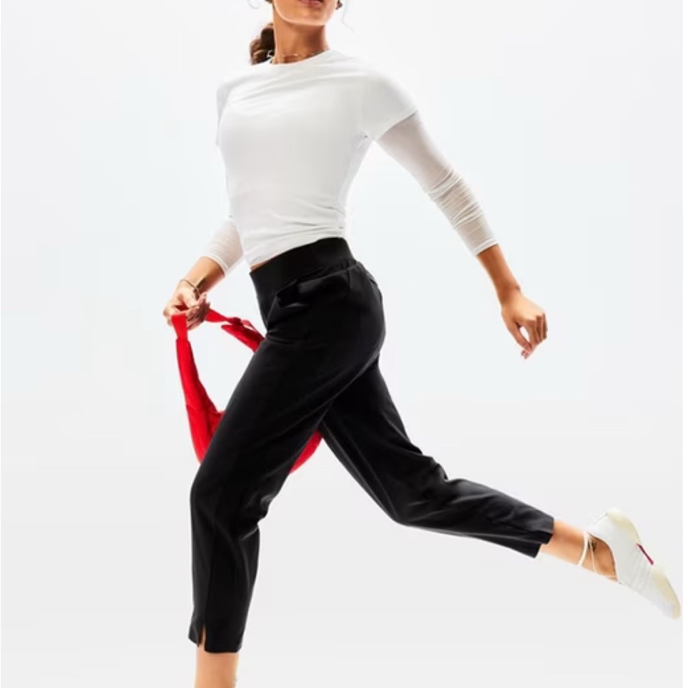Athleta Women's Brooklyn Ankle Pants Black | size 2 Tall EUC